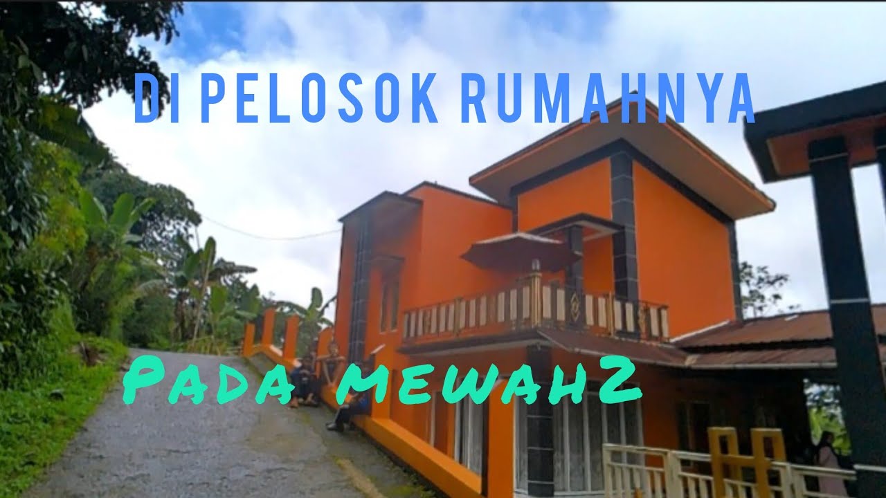 Menyusuri jalan kampung lebih sejuk melewati kebun dan sawah