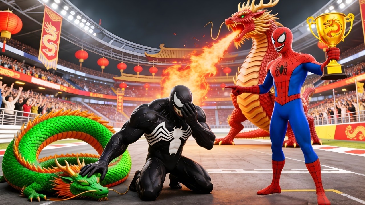 🐉🕷️SPIDERMAN Wins T🐉🕷️SPIDERMAN Wins The Magic Legendary Dragon Racing Championship