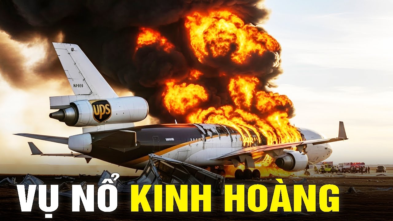 Máy Bay Vận Tải MỸ Rơi Tự Do Phát Nổ Khủng Khiếp 1 Phút Sau Khi Cất Cánh| UPS MD-11