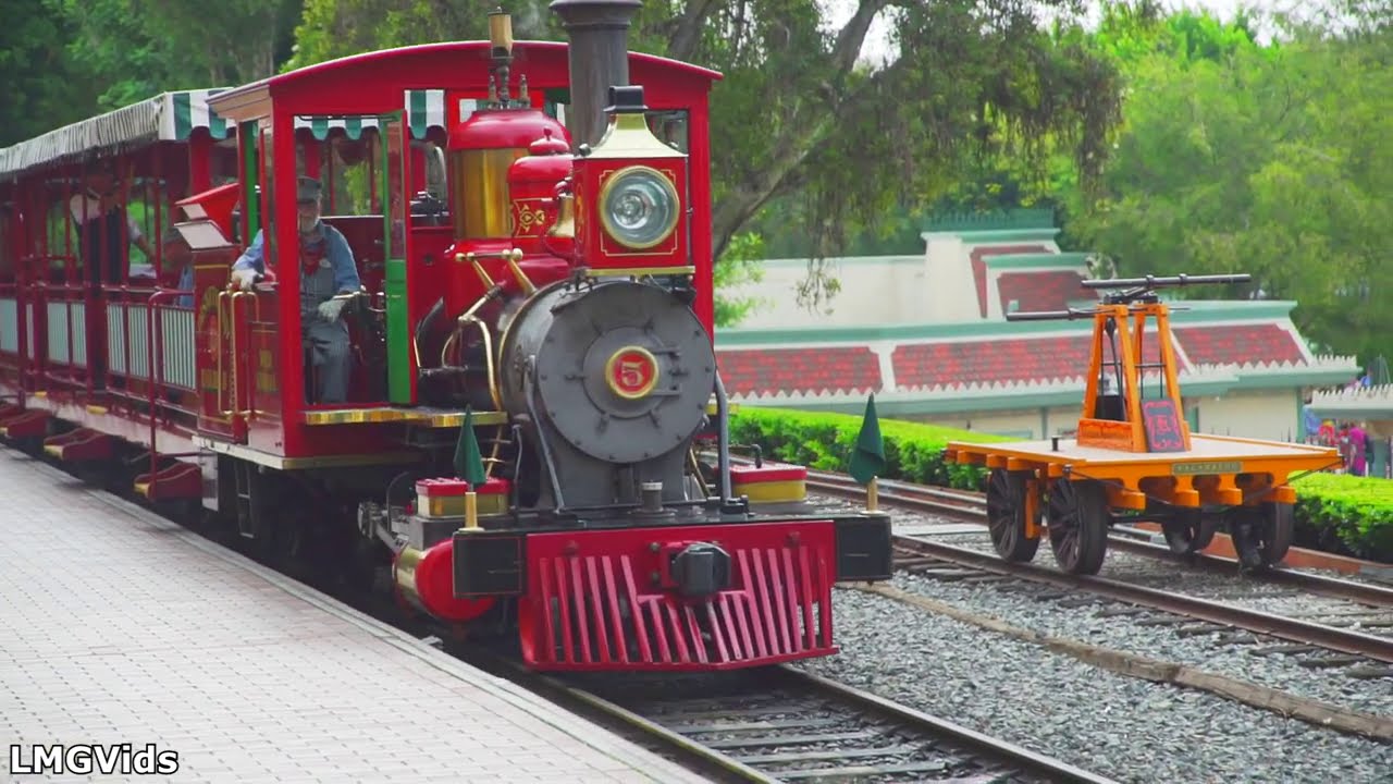 [2018] Disneyland Railroad - Полная круговая экскурсия POV: парк Диснейленд, Калифорния