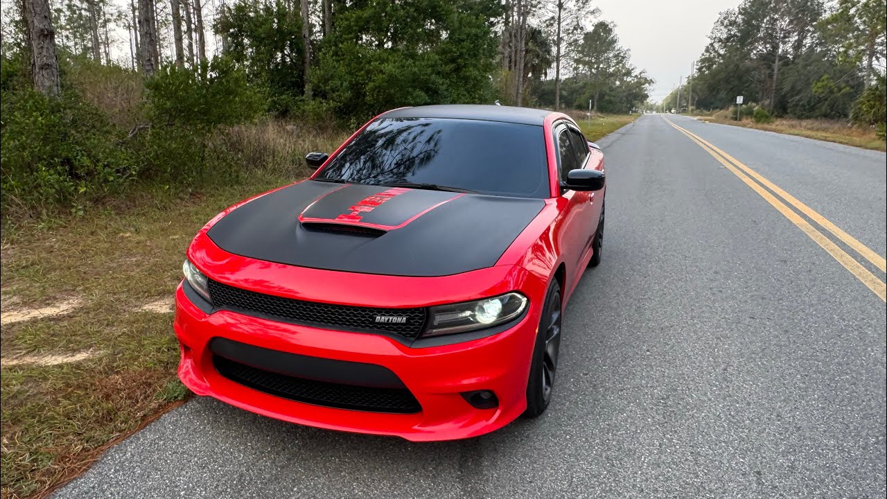 Dodge Charger RT CUTTING UP @ 8am with a 5.0 Mustang (He Almost Crashed)