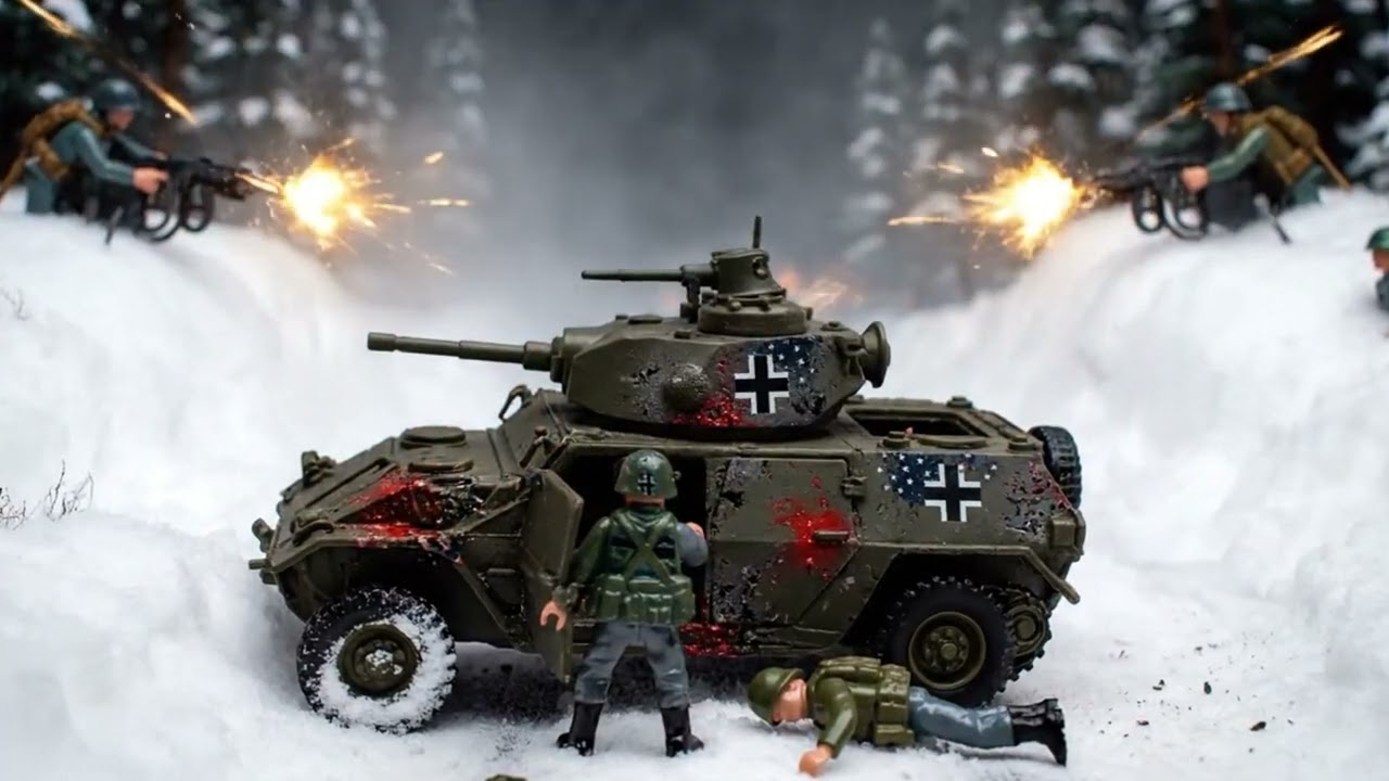 Army Men Stop Motion &ndash; Epic WWII Convoy Ambush Battle