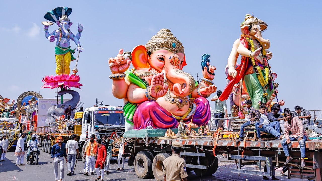 Ganesh Shobha Yatra | Big Ganesh nimajjanam 2024 Tank bund | Ganesh immersion | Ganesh visarjan 2024
