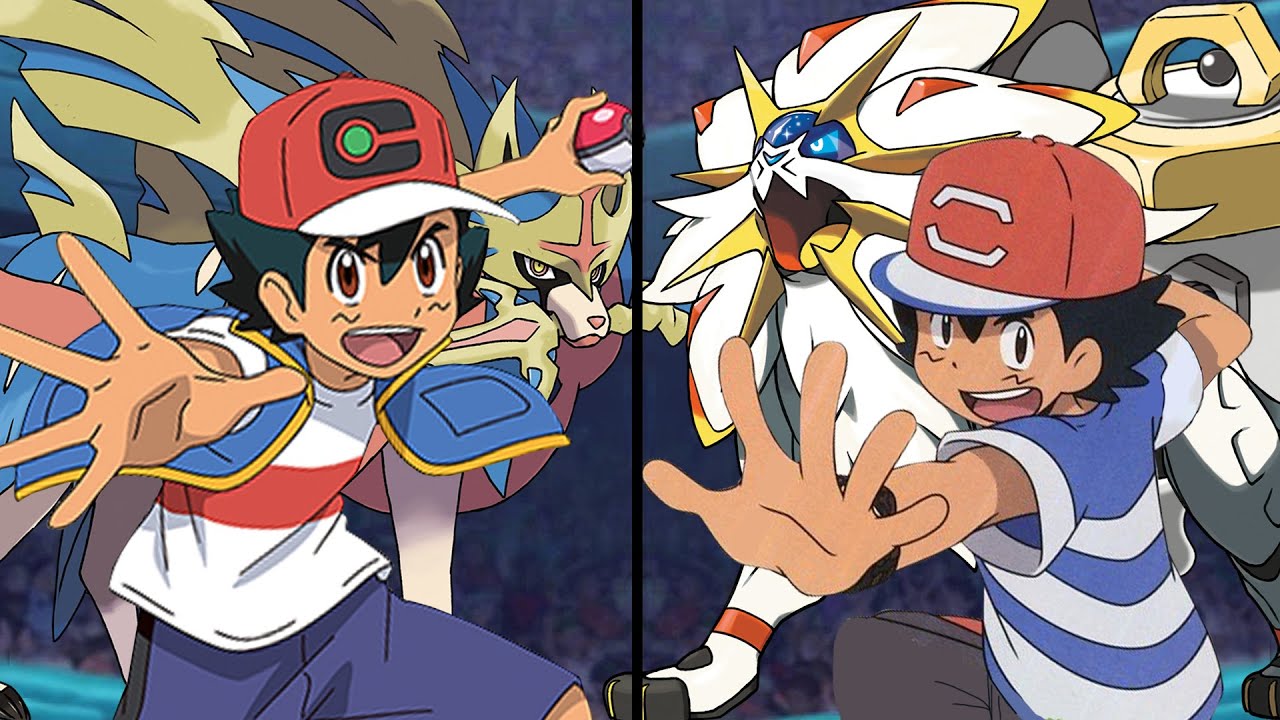 Pokemon Sword and Shield: Galar Ash Vs Alola Ash (Zacian Vs Solgaleo)