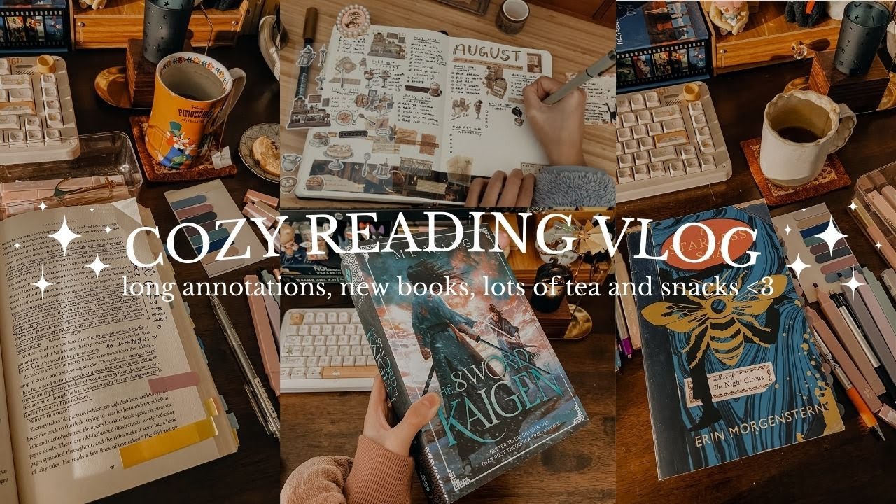 cozy reading vlog 📖🍵 long annotations, new books, lots of tea and reading 🤎