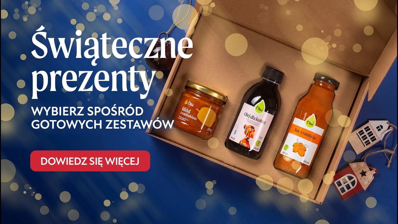 Nie masz pomysłu na prezent świąteczny? Postaw na gotowe i pełne zdrowia zestawy od Olini