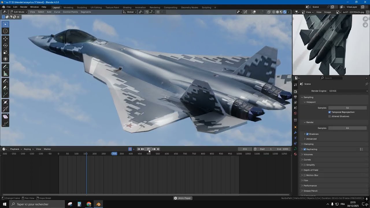 SU 57  BLENDER modeling