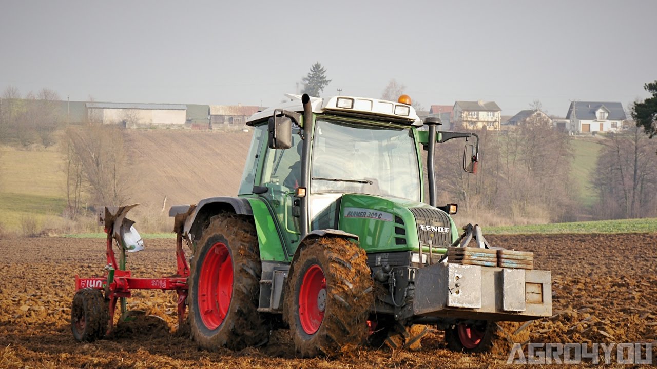 Ciężka Zimowa Orka [GoPro4] Fendt Farmer 309C & Unia Ibis XL Plus 3 Skiby Świętokrzyskie Ploughing