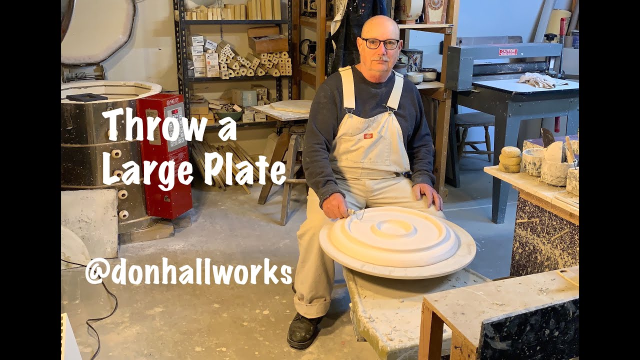 Throw a Large Pottery Plate