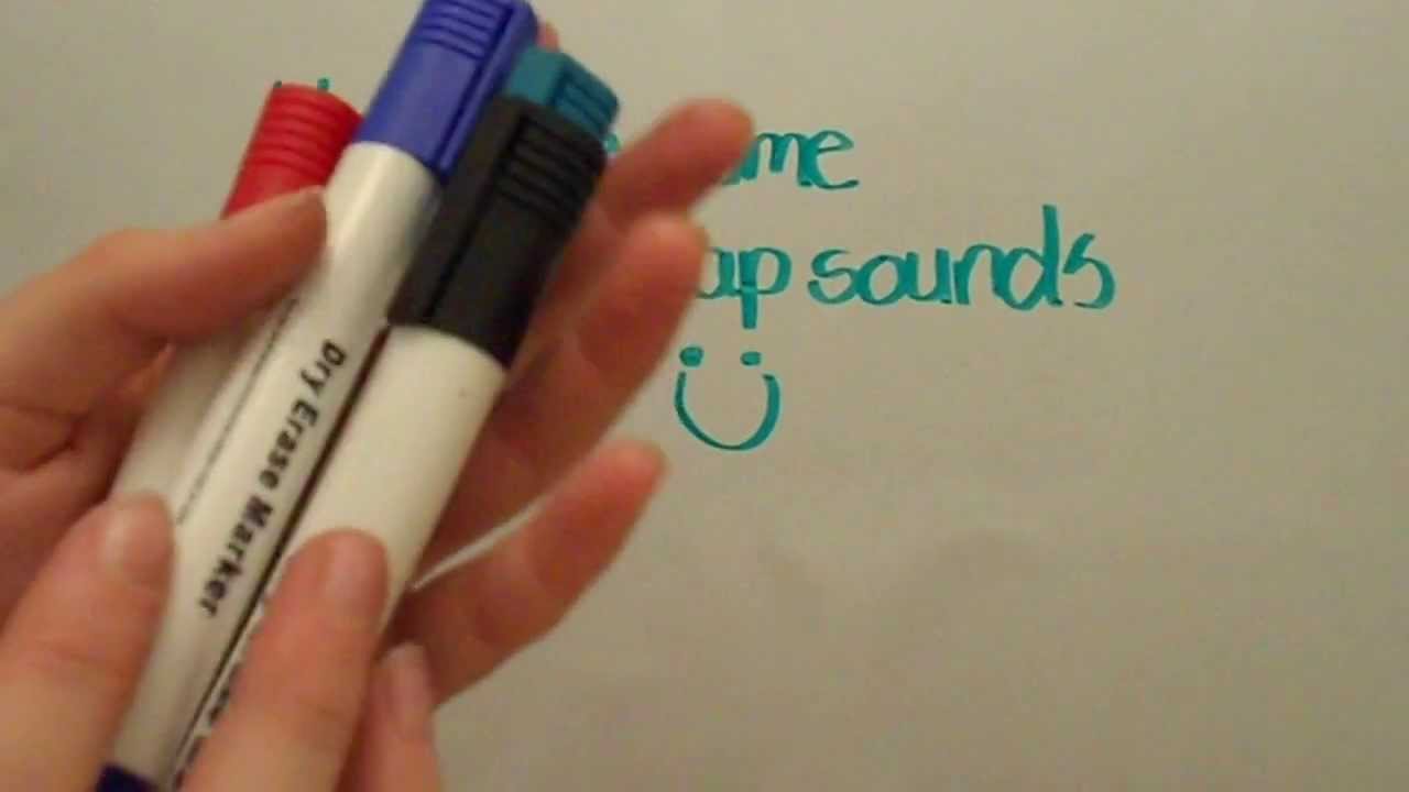 - ASMR - Drawing on whiteboard - tapping/writing/crinkling/water/wiping
