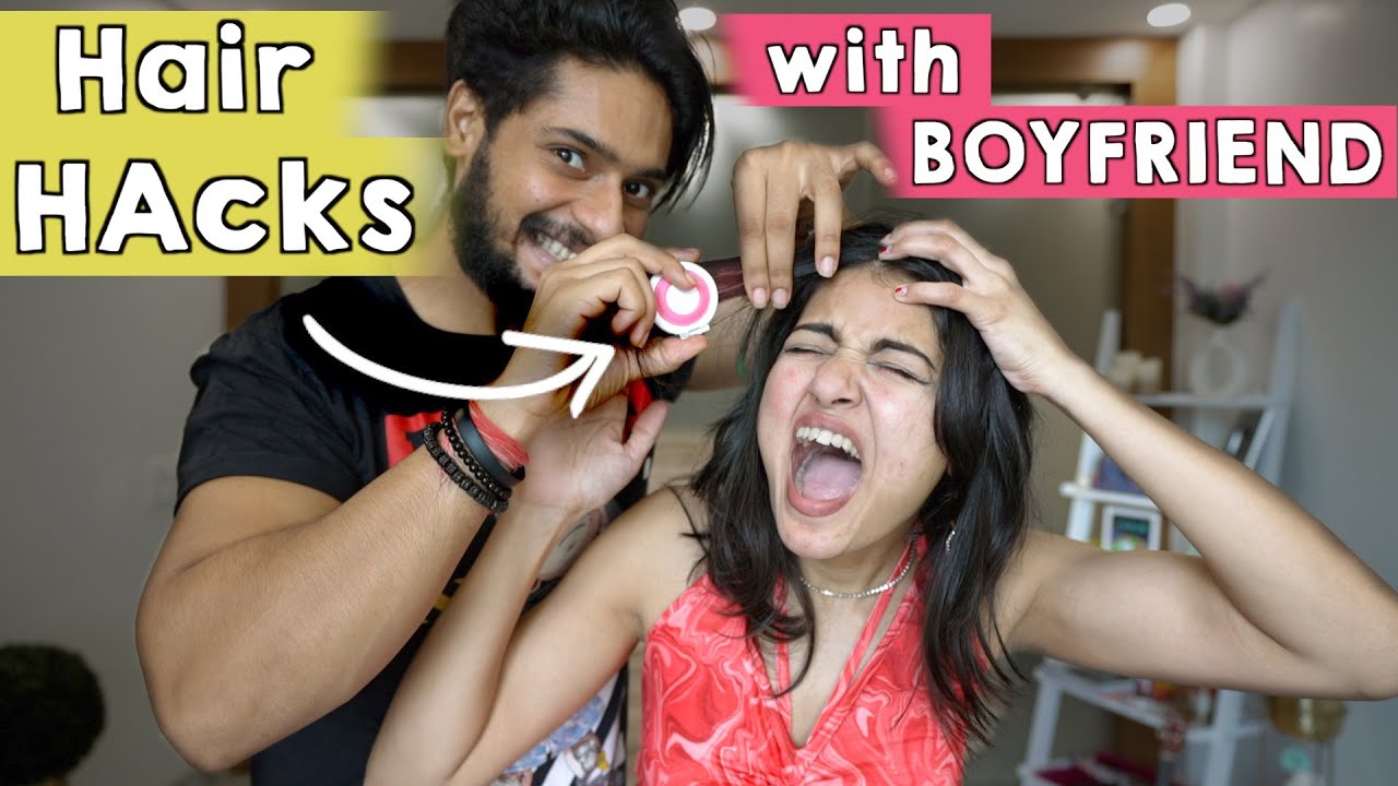 My Boyfriend Tries Viral Hair Hacks on Me 🤯 Pass or Fail?