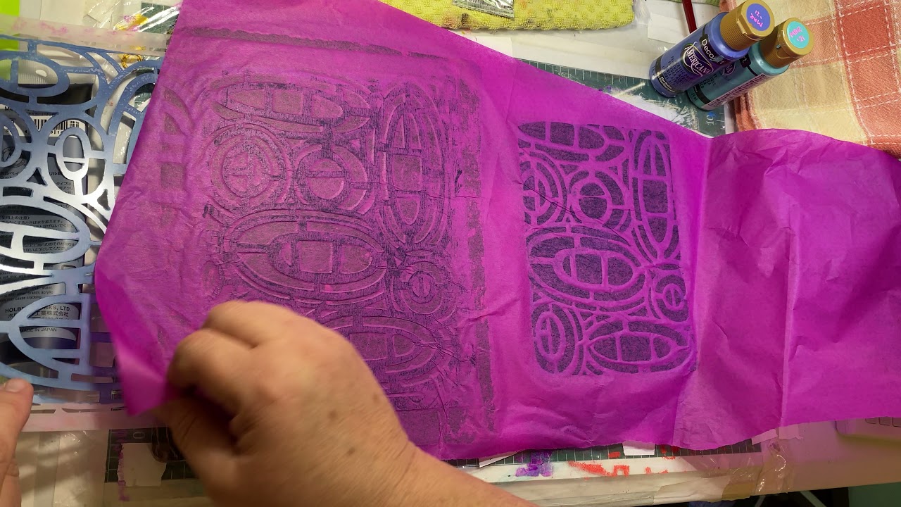 Tutorial for “Oh Velocity” stencil from StencilGirl Products