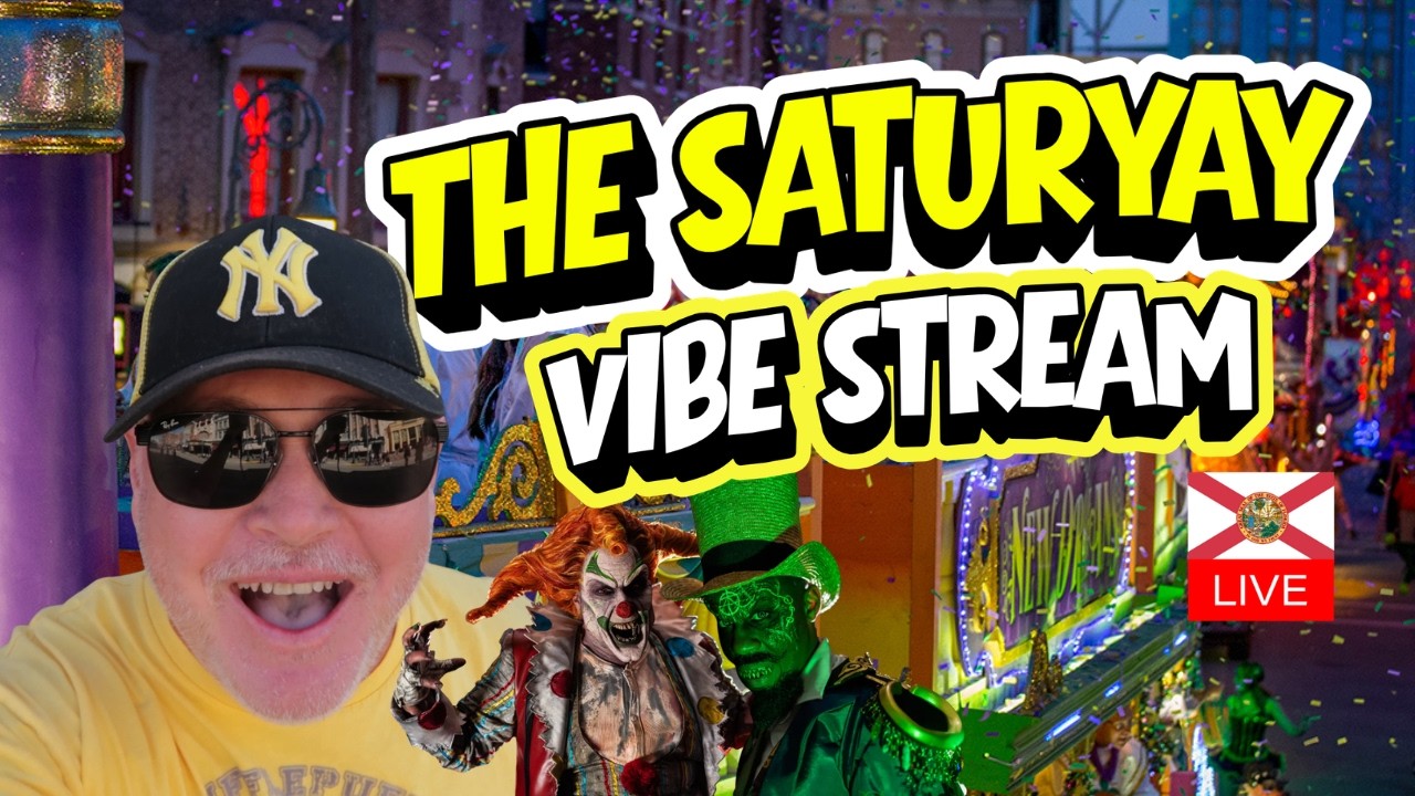 Live! Universal Orlando Mardi Gras on SaturYay Night 🎭LiveStream VibeStream🎭