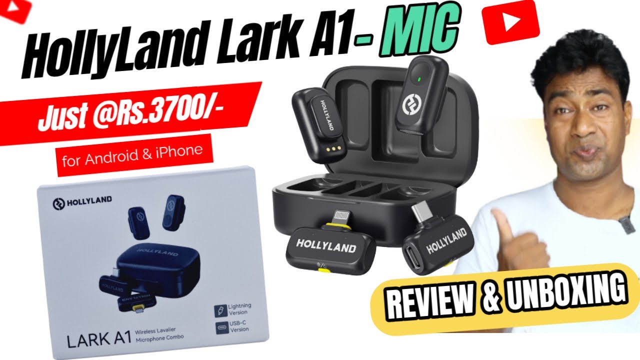 HollyLand Lark A1 ( Mini Duo ) Wireless Mic for Android & iPhone - Review & Unboxing 2025