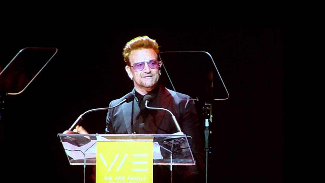 Bono Acceptance Speech, We Are Family Foundation Gala