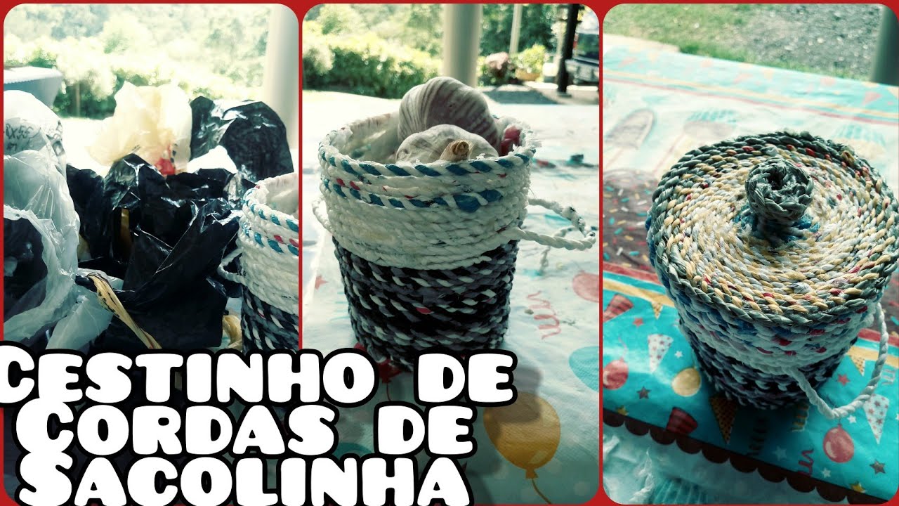 artesanato com sacolas plásticas🌿