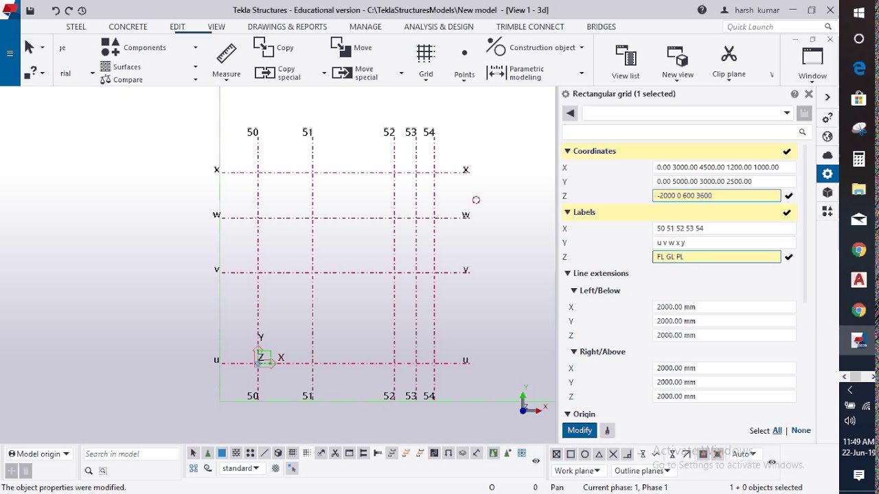 How to create grid or modify.