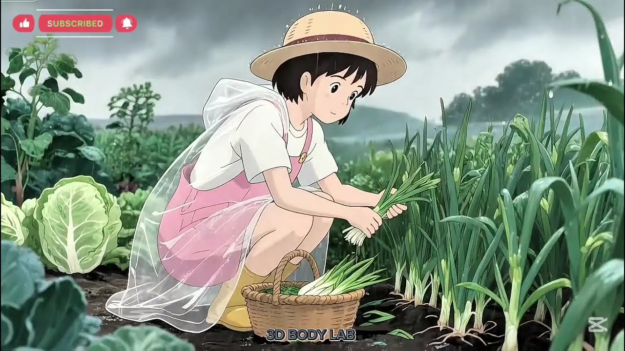 Peaceful Countryside Rainy Day 🌧️☔🌿&ndash; Relaxing Village Life Rain Sounds for Sleep & Study🍃