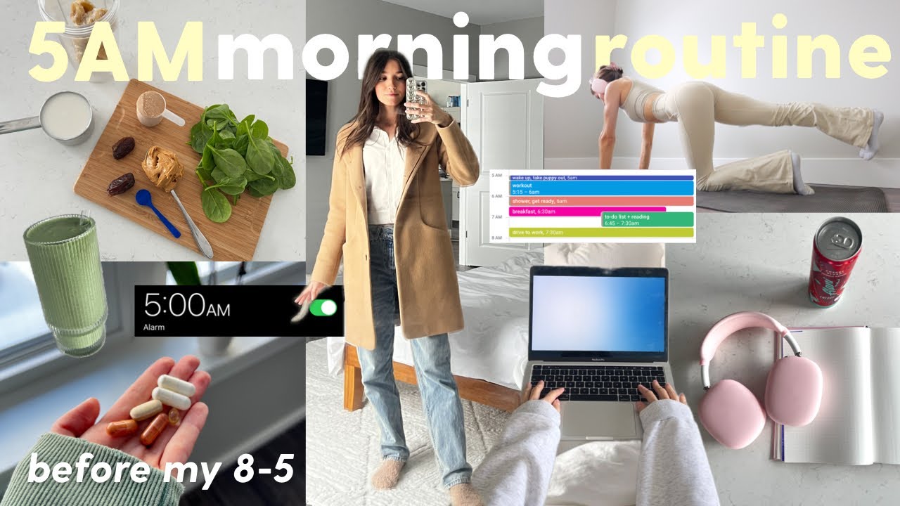 5AM PRODUCTIVE MORNING 🎧 *my 5-8 before my 8-5*