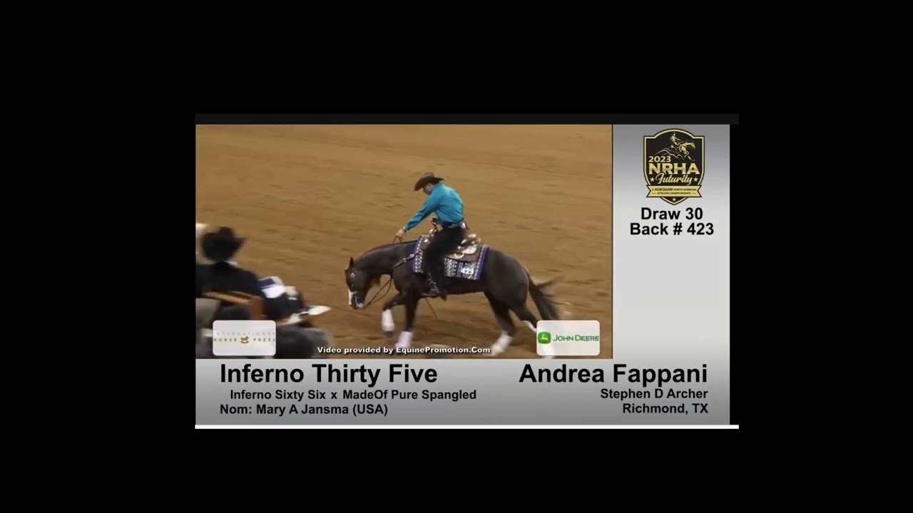 NRHA 2023 Futurity run off.