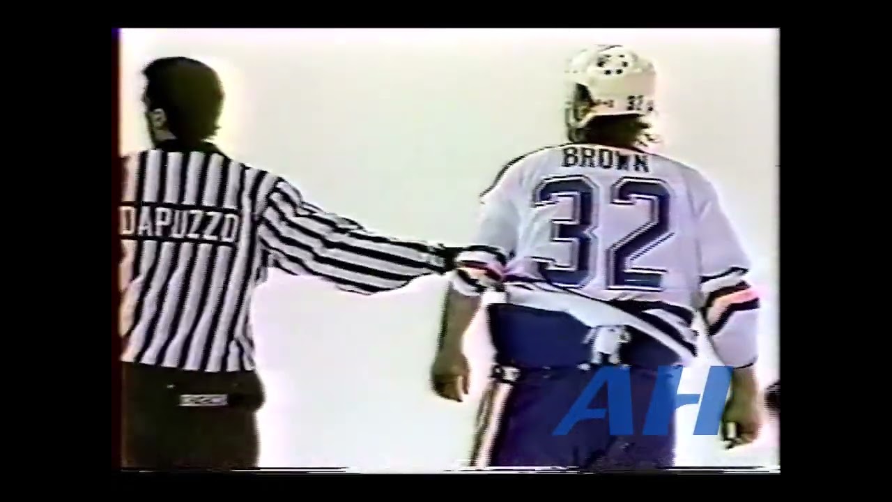 NHL Apr. 10, 1991 Edmonton Oilers v Calgary Flames (melee) Dave Brown v Jim Kyte