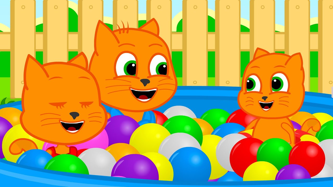 Fam&iacute;lia de Gatos - Piscina Com Bolas Coloridas Animado em Portugu&ecirc;s Brasil 13+