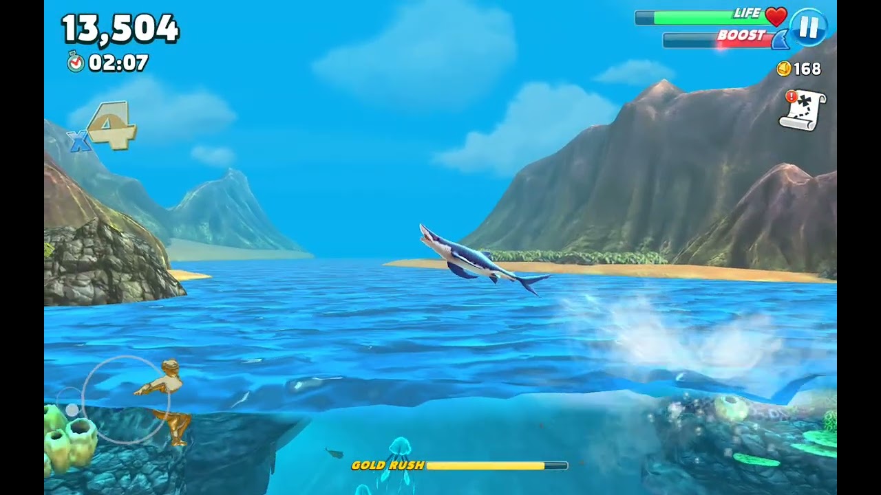 I got a blue shark in hungry shark world!!! don't act like your blind hungry shark world is the game