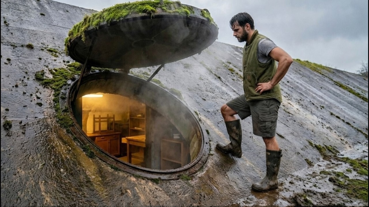 I Turned an Abandoned Missile Silo Door into a Warm Luxury Underground Home ASMR