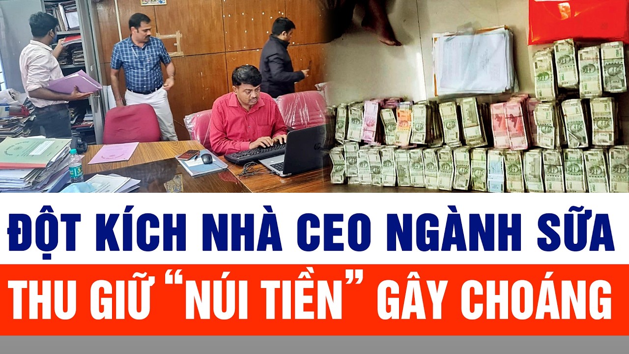 Đột kích nhà CEO ngành sữa, thu giữ “núi tiền” gây choáng