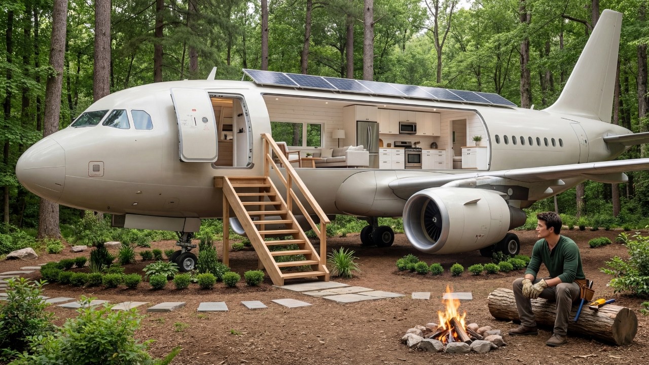 This Man Turned an Abandoned Airplane Into a Hidden Off-Grid Home Deep in the Forest (#2)