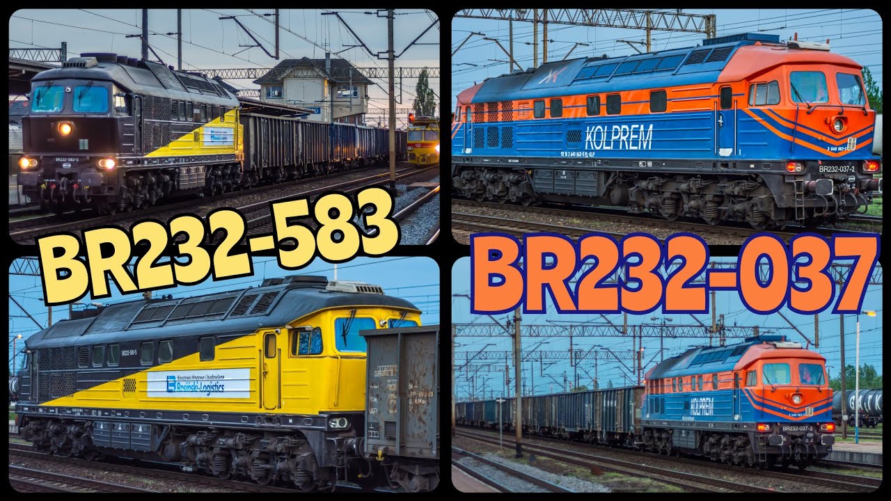 Kompleksowe Usługi Kolejowe | BR232-583 i BR232-037 Kolprem z węglarkami | Gniezno