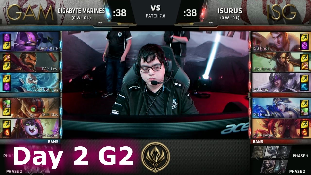 Gigabyte Marines (SEA) vs Isurus Gaming (LAS) | Day 2 LoL MSI 2017 Play-In | GAM vs ISG MSI 2017