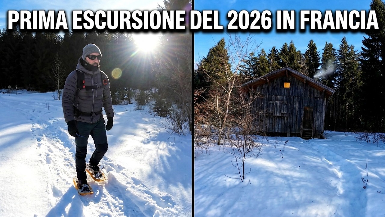 Prima escursione del 2026! Ciaspolata in montagna e pranzo in un bivacco (Francia)