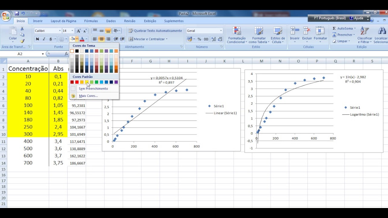 Video Tutorial Curva de Calibração e limite de Linearidade