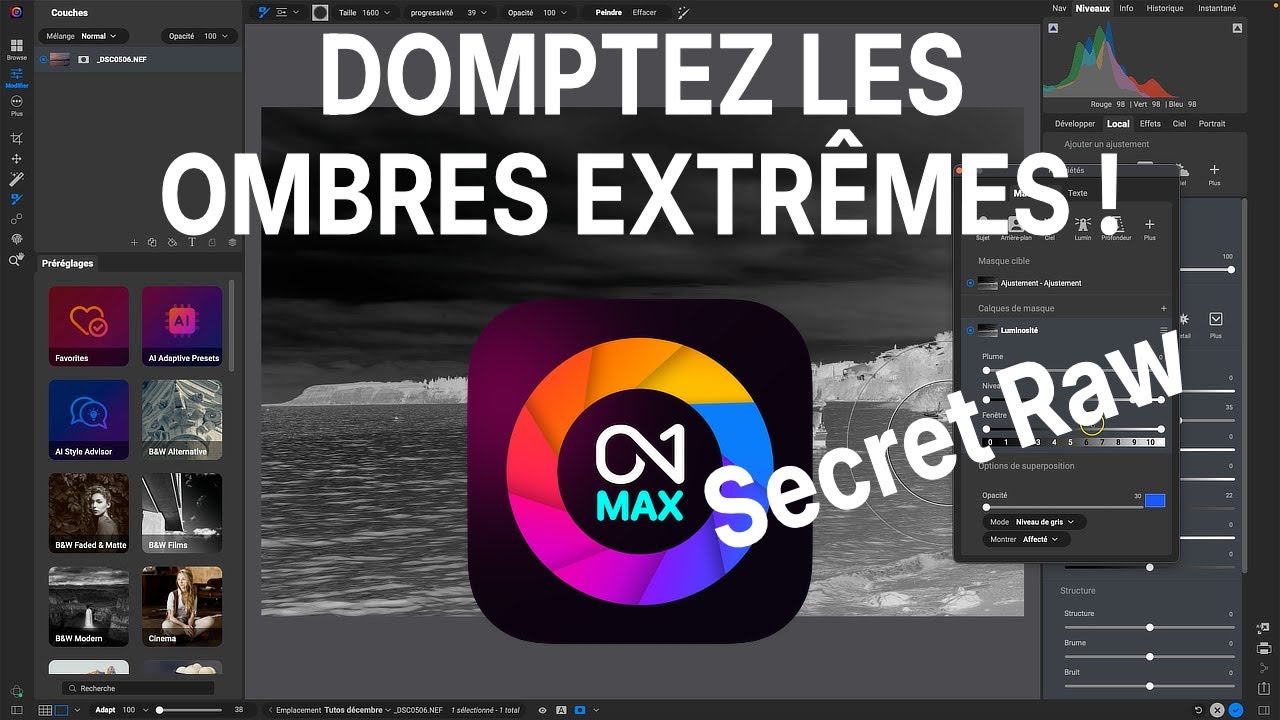 ON1 PhotoRAW 2026 : Le Contrôle Ultime des Ombres [Masques de Luminosité] & le Secret RAW vs Effets