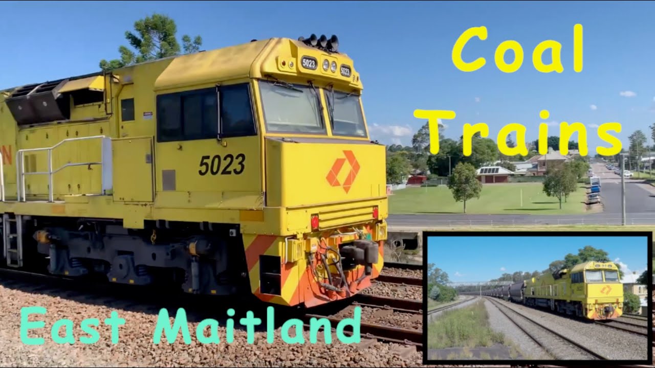 Hunter Valley Coal Trains at East Maitland station