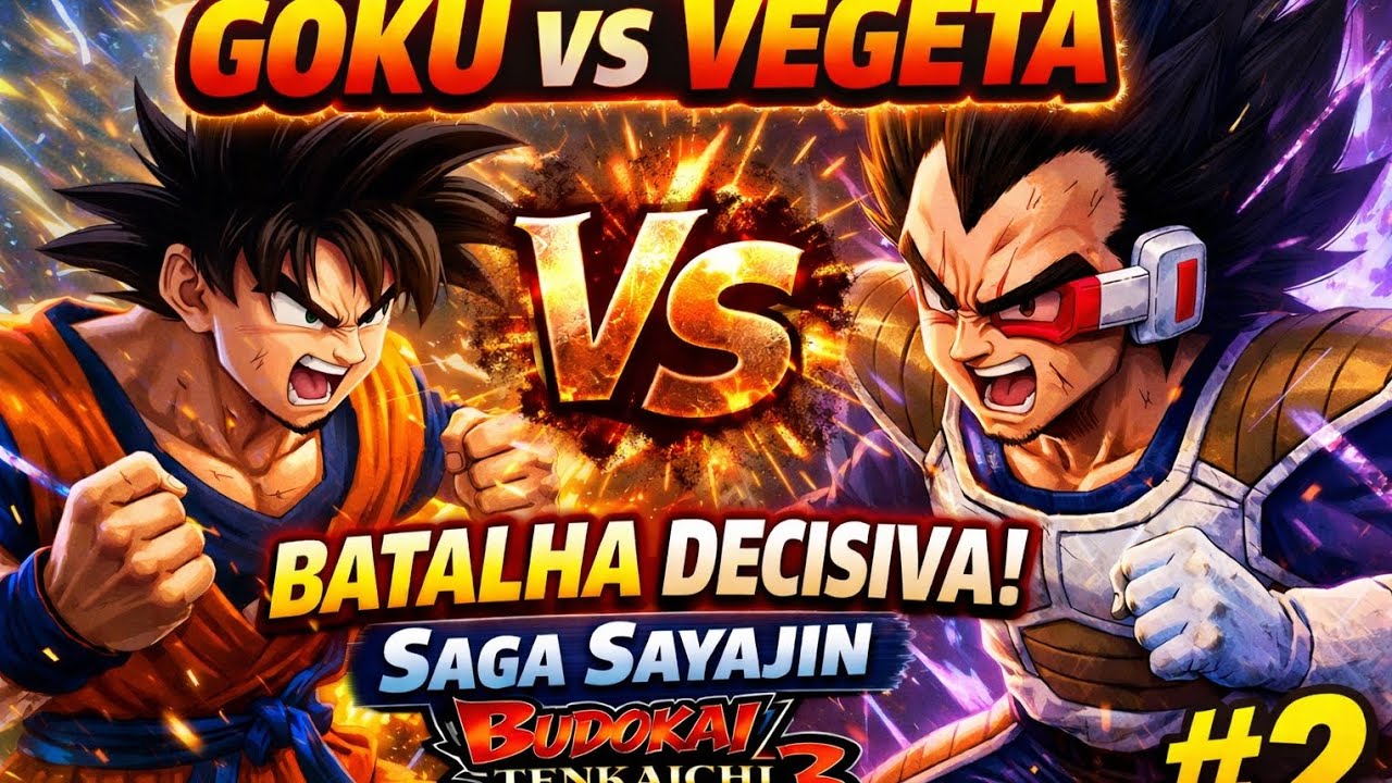 Goku Vs Vegeta - Batalha Decisiva | Saga Sayajin - Budokai Tenkaichi 3 #2