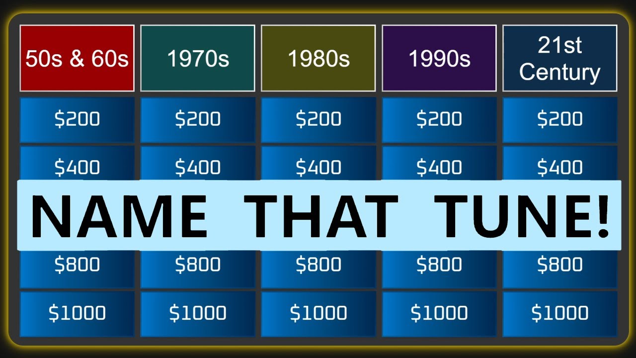 Guess the Song Jeopardy Style | Quiz #32