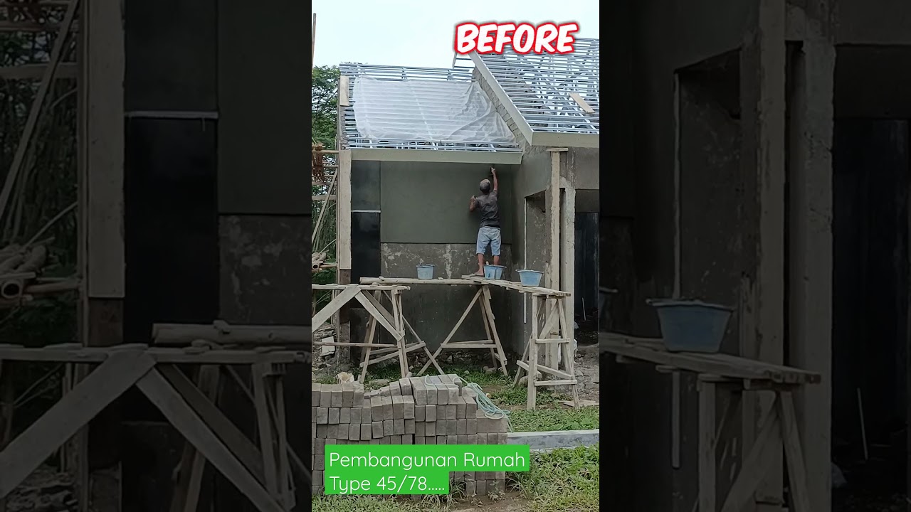 PROSES PEMBABGUNAN RUMAH TYPE 45/78 (LUX) #shorts
