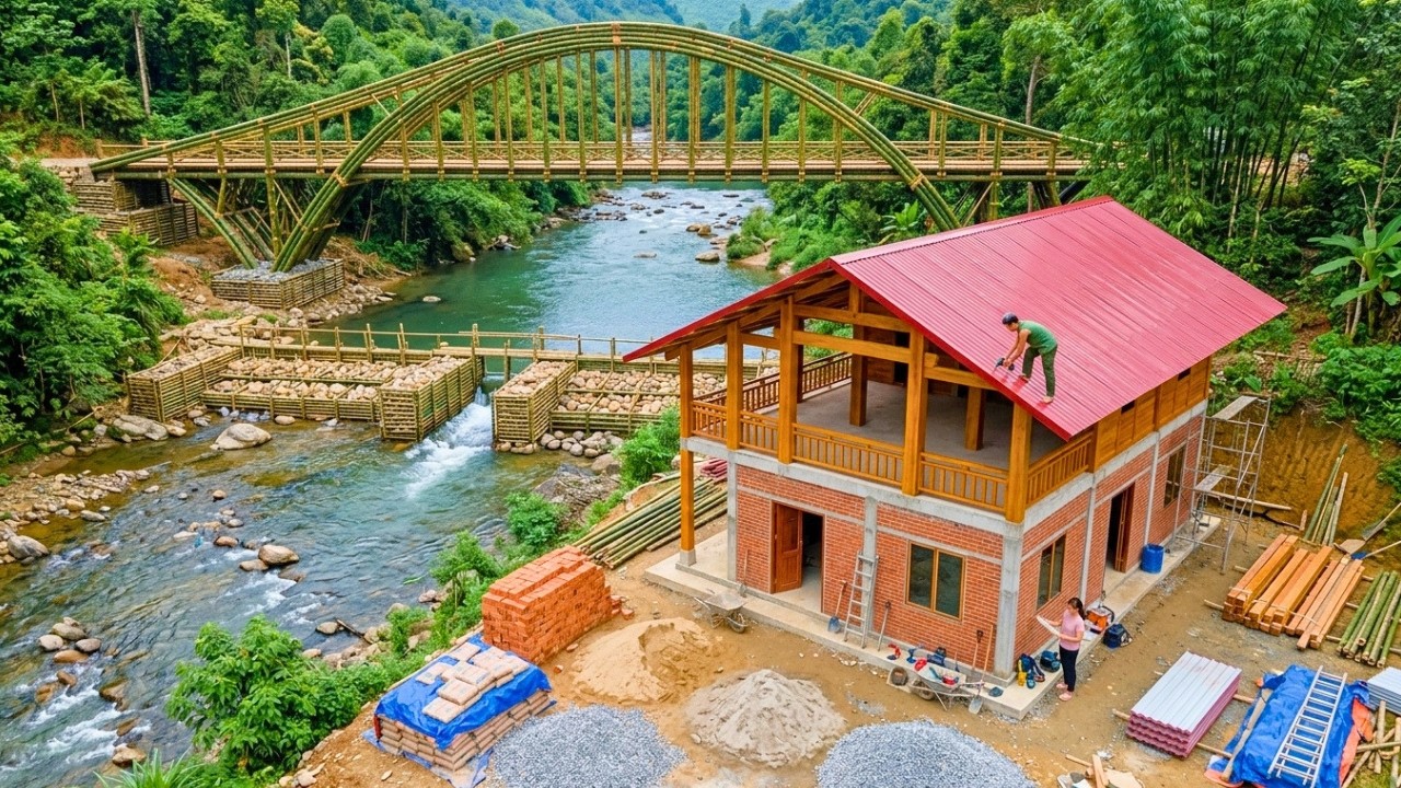 Time Lapse: 300 Days Building A Strong New House From Start To Finish On Our Dream Forest Farm