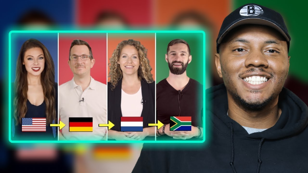 AMERICAN REACTS To English vs German vs Dutch vs Afrikaans West Germanic Language Comparison