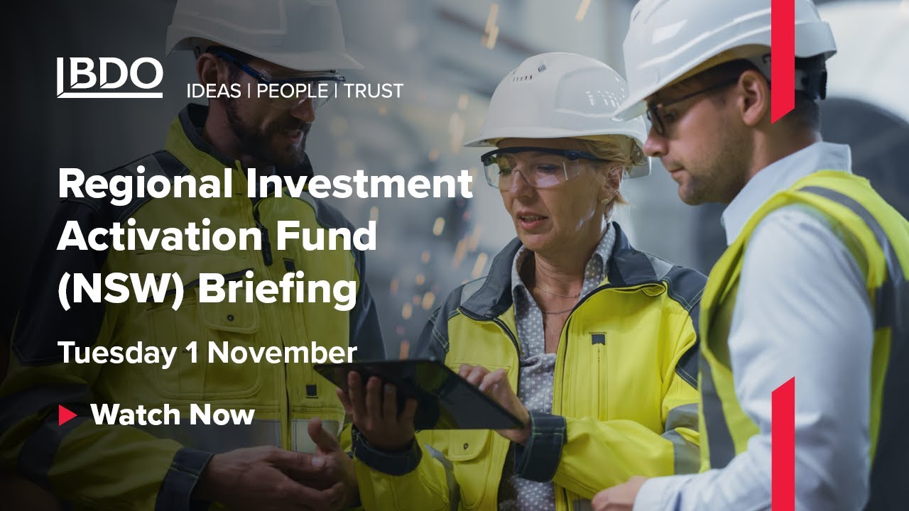 Regional Investment Activation Fund (NSW) Briefing