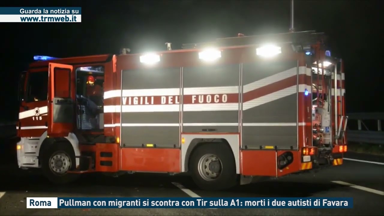Roma - Pullman con migranti si scontra con Tir sulla A1: morti i due autisti di Favara