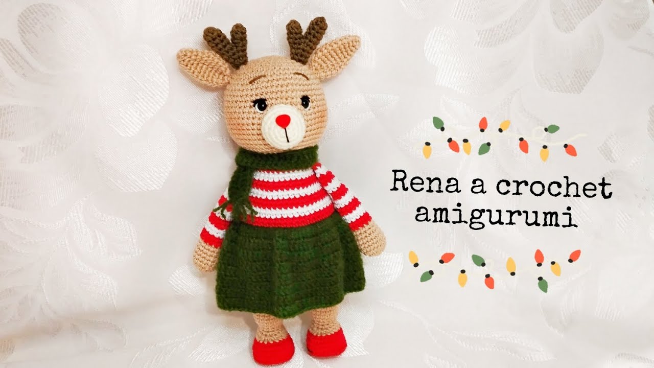 Rena a crochet 🥰amigurumi primera parte de dos (1/2) ❄️