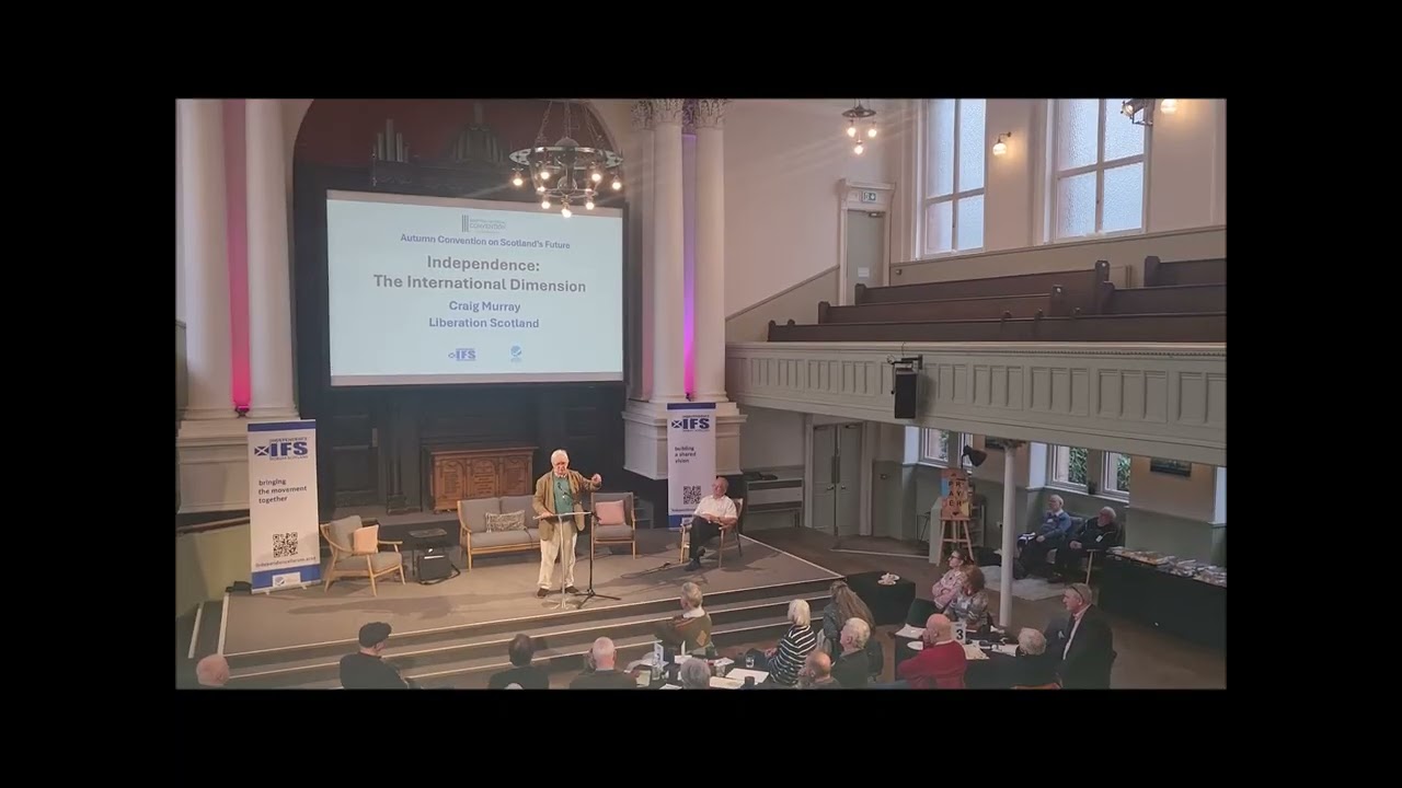 Craig Murray speaking at the IFS November 25 in Glasgow