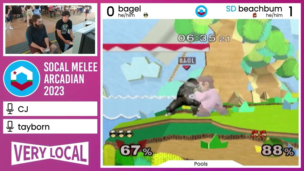 SoCal Melee Arcadian 2023 - bagel (Captain Falcon) vs. Beachbum (Dr. Mario) - Winners' Pools