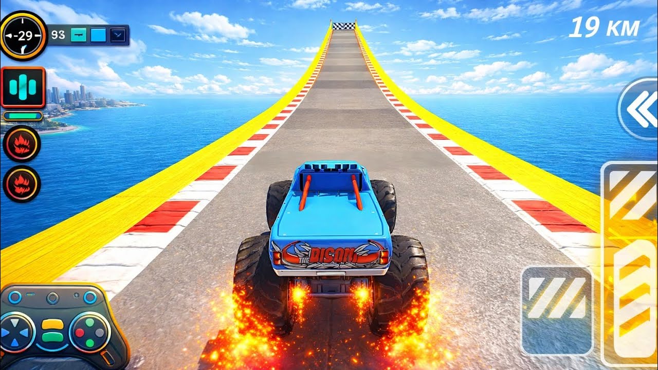 Monster Truck Mega Ramp Challenge 🚗🔥 Crazy Jumps