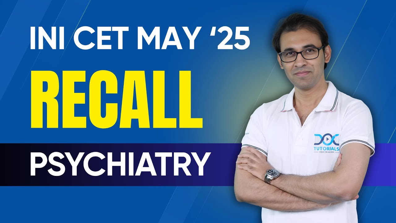 INICET May 2025 Psychiatry Recall | INICET Psychiatry Questions Discussion by Dr Nadeem Zafar