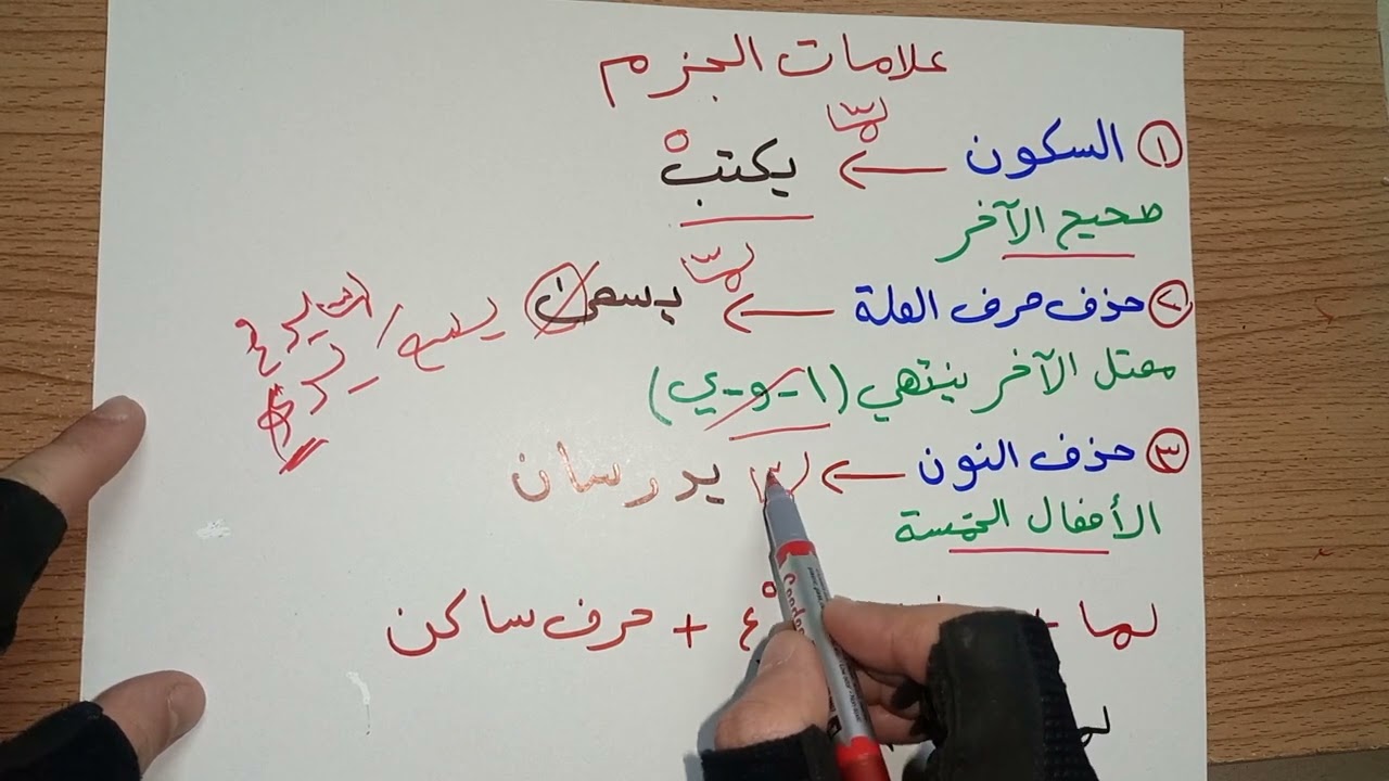 النفي (٢) للصف السادس الإعدادي