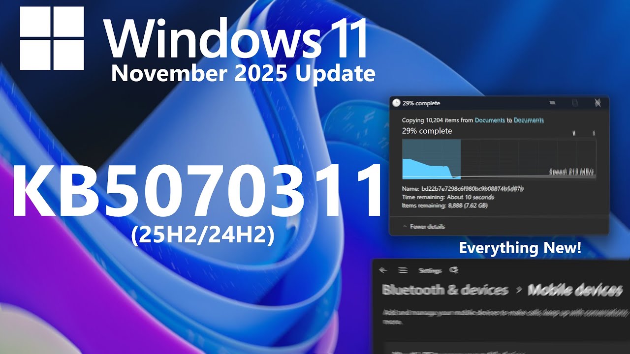 Windows 11 November/December 2025 Update (KB5070311) - Everything New!
